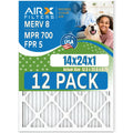 14x24x1 Air Filter  8 Rating, 12 Pack of Furnace Filters Comparable to  700 &  5 - Made in  by     .