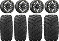 Raceline Ryno Bdlk 14" Gm Wheels 26" Reptile Tires Kawasaki Mule Pro