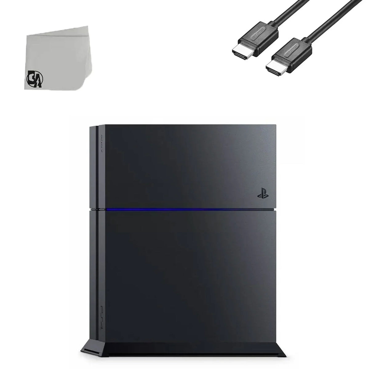 Sony PlayStation 4 500GB Only Black Gaming Console with  Cable   Bundle Used