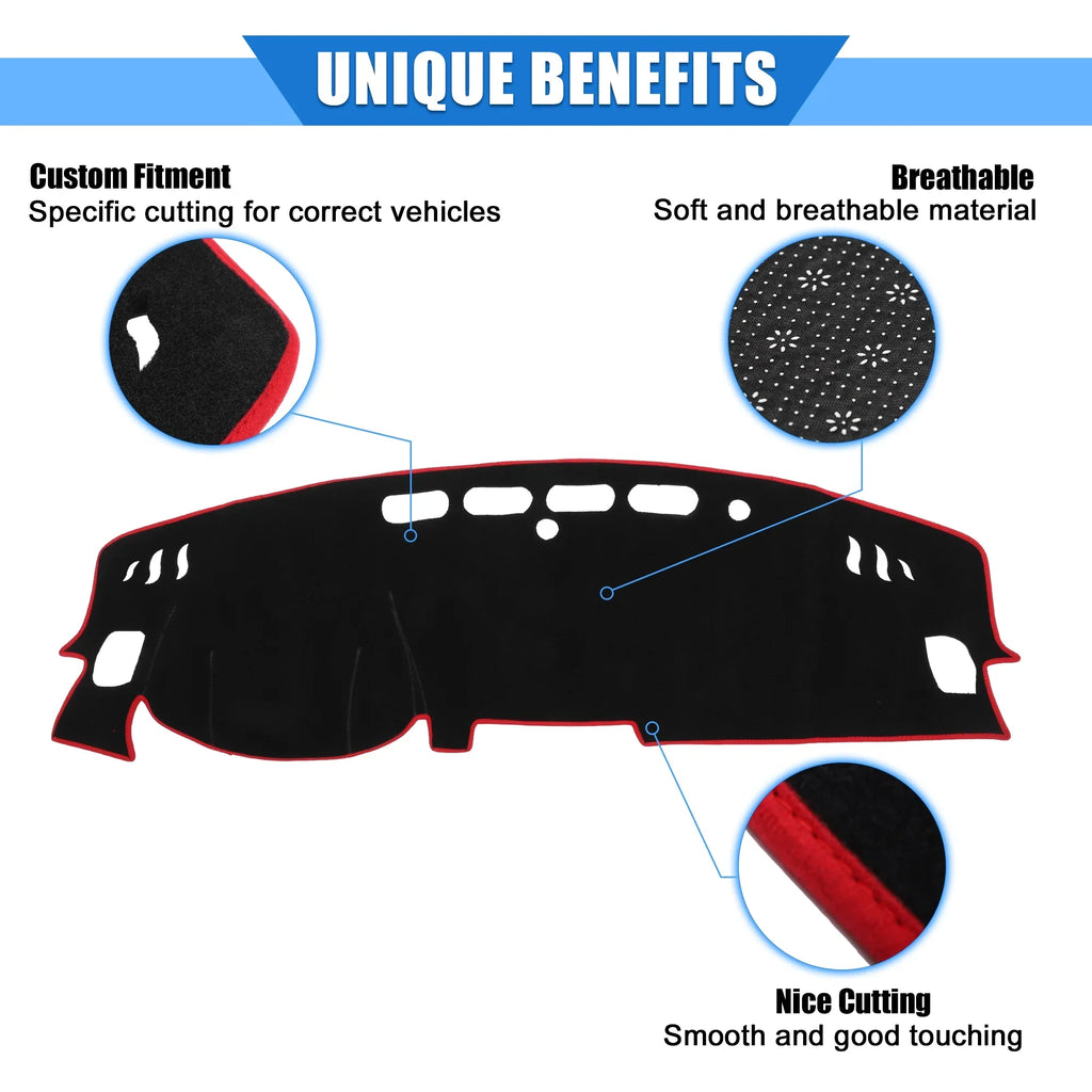 Unique Bargains Car Center Console Dashboard Cover Compatible for Nissan Altima 2019-2020 Protective Polyester Red