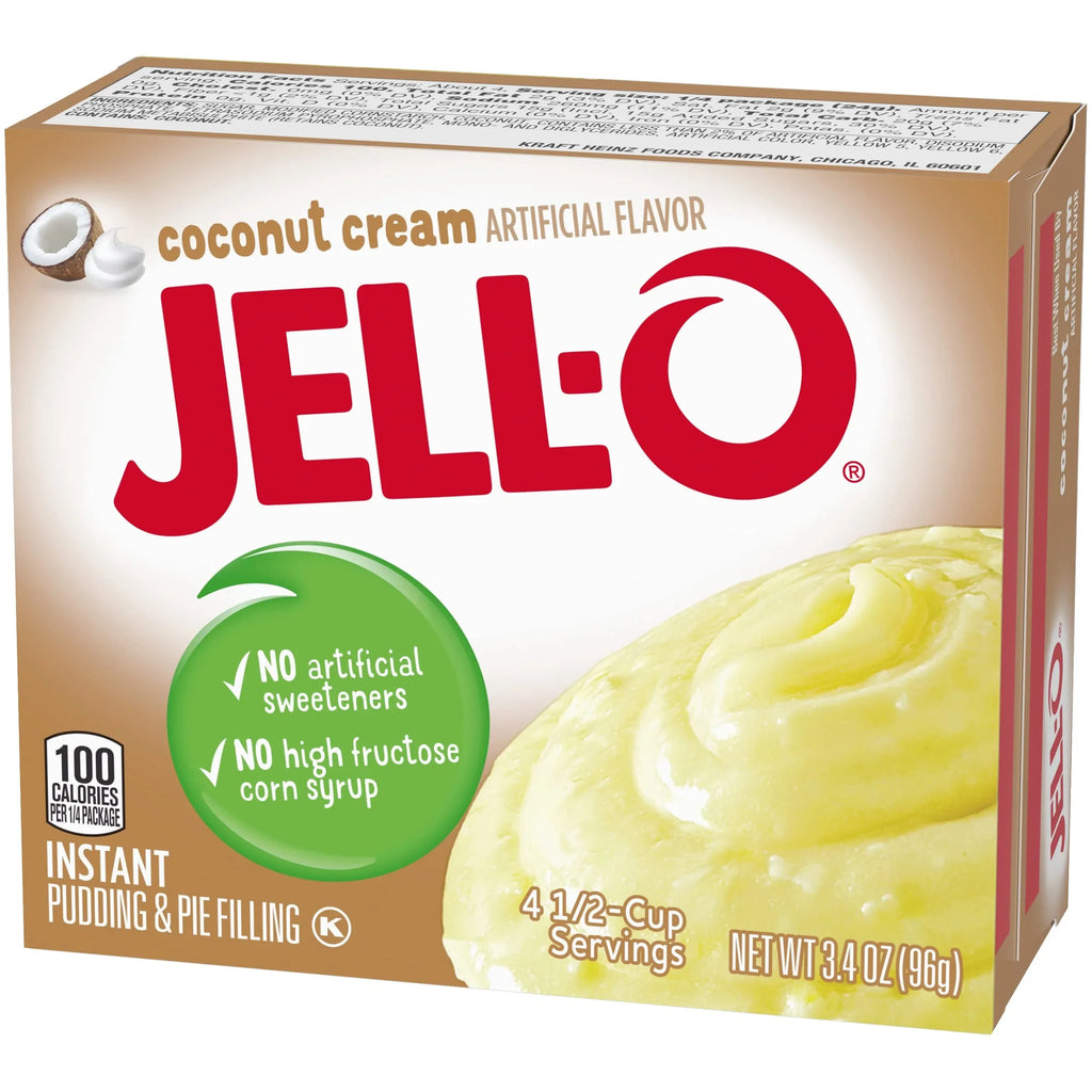 Deliciously Creamy Jell- Coconut Cream Pudding & Pie Filling - Indulge in 24 Packs of 3.4 Oz Boxes!