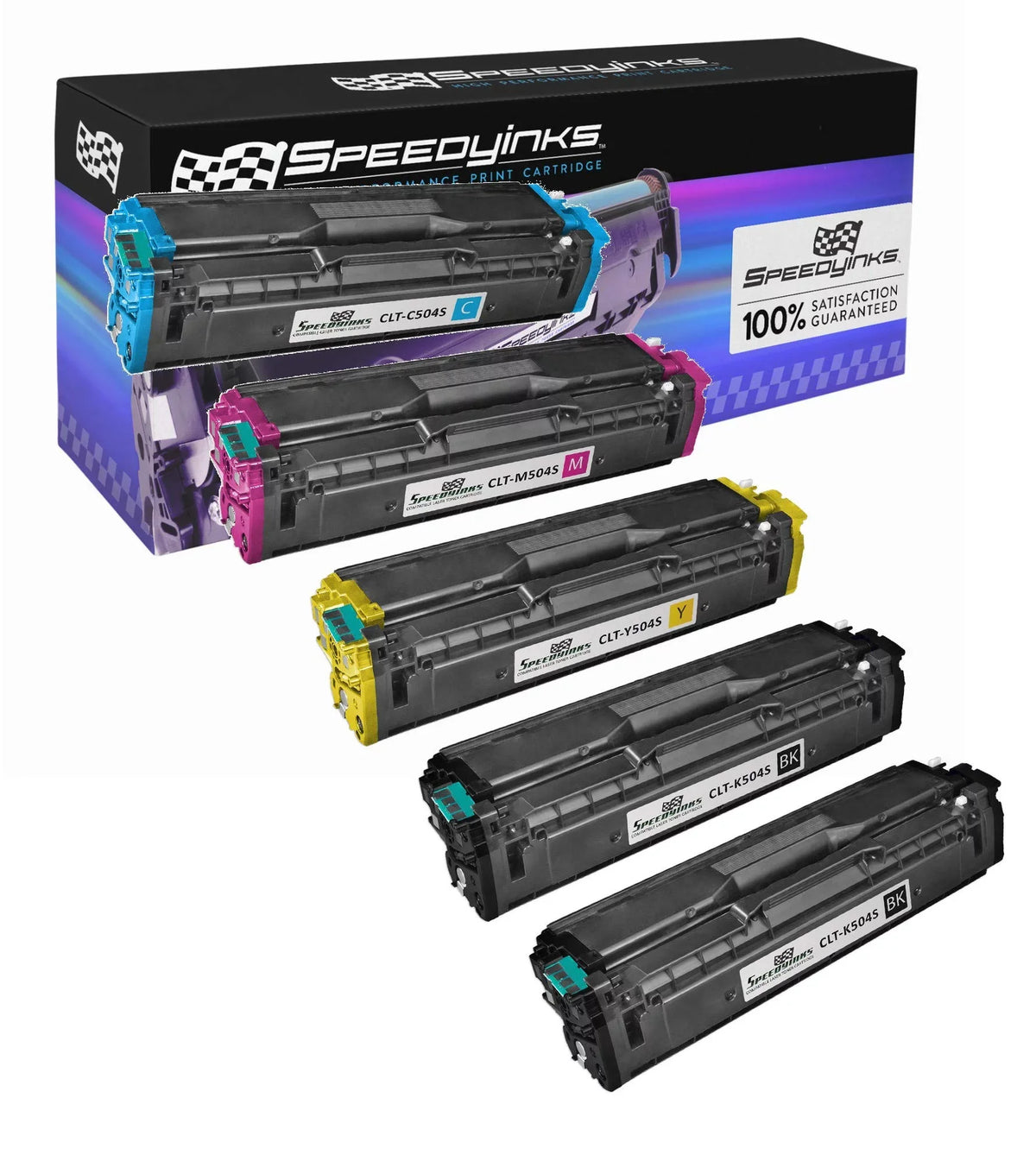 Speedy Inks Toner Cartridge Replacement for Samsung -504S Series (2 Black, 1 Cyan, 1 Magenta, 1 Yellow, 5-Pack)