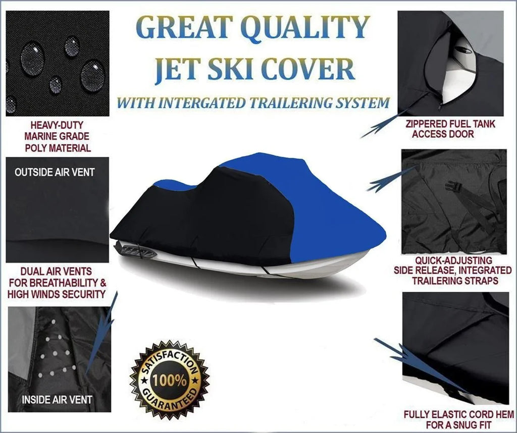 /  -, 600  Cover Compatible for Kawasaki   2007 2008 2009 2010 2011 2012 2013 2014 2015 2016 2017 2018 2019 2020 2021 2022 /  250X 2007 2008 Jet Ski Cover