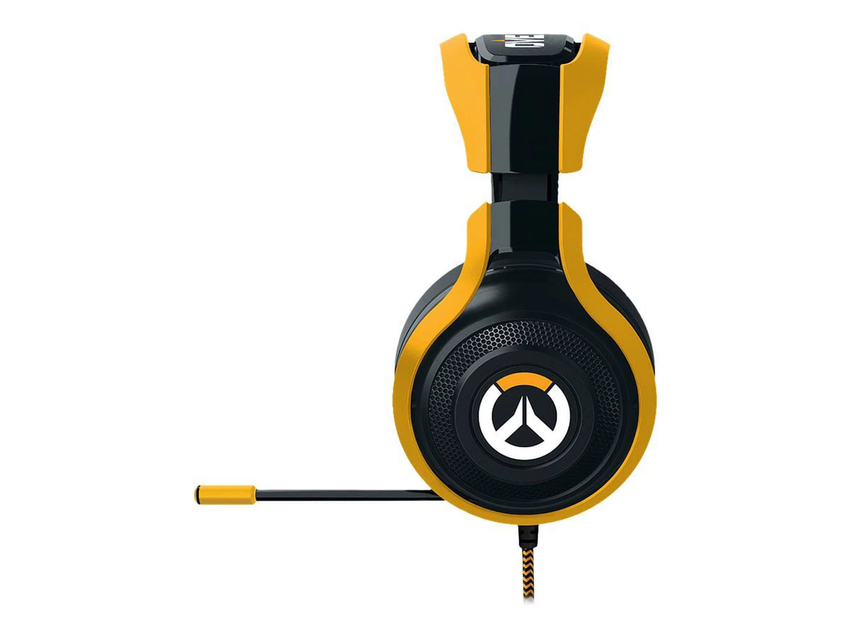 Razer Overwatch ManO'War Tournament Edition: In-Line Audio Control - Unidirectional Retractable Mic - Rotating Ear Cups - Gaming Headset Works with , , Xbox One, Switch, & Mobile Devices