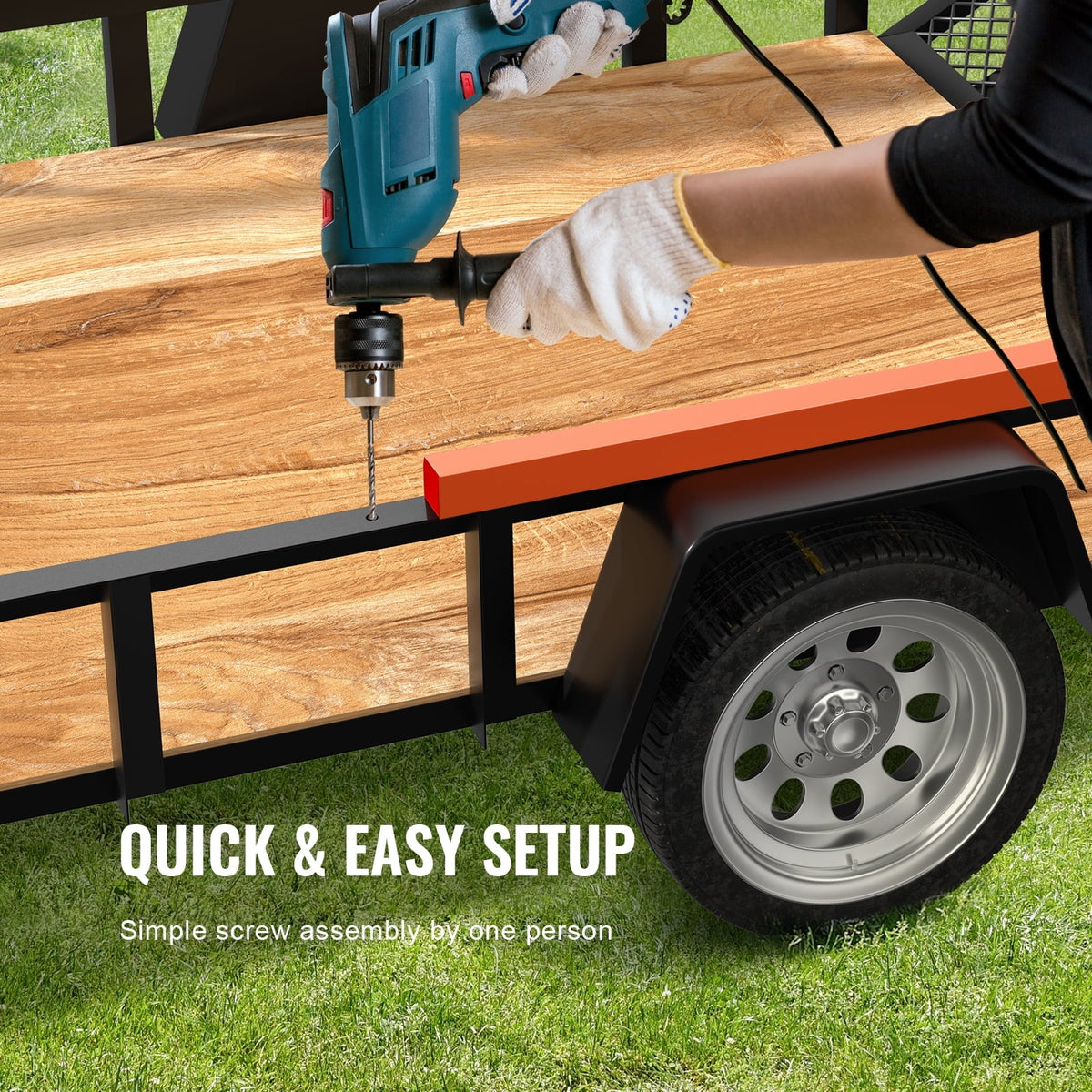 Tailgate Utility Trailer Gate & Ramp Lift Assist System 180 lbs Capacity