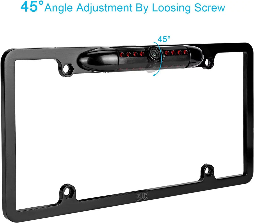 Backup Camera Rearview License Plate Frame for Jensen  Black