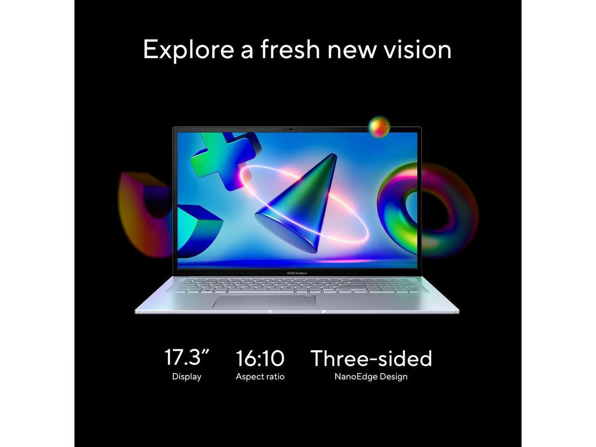 2023  Vivobook 17X Laptop, 17.3”  Display, Intel Core i9-13900H , 16GB , 1TB , Windows 11 Home, Transparent Silver, --