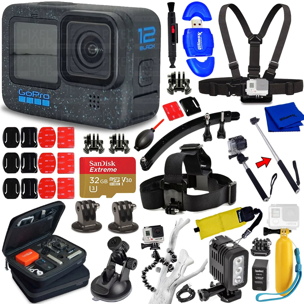 GoPro  Black -121- - 20PC Accessory Bundle