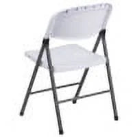 Flash Furniture  Series 330 lb. Capacity Granite White Plastic Folding Chair with Charcoal Frame