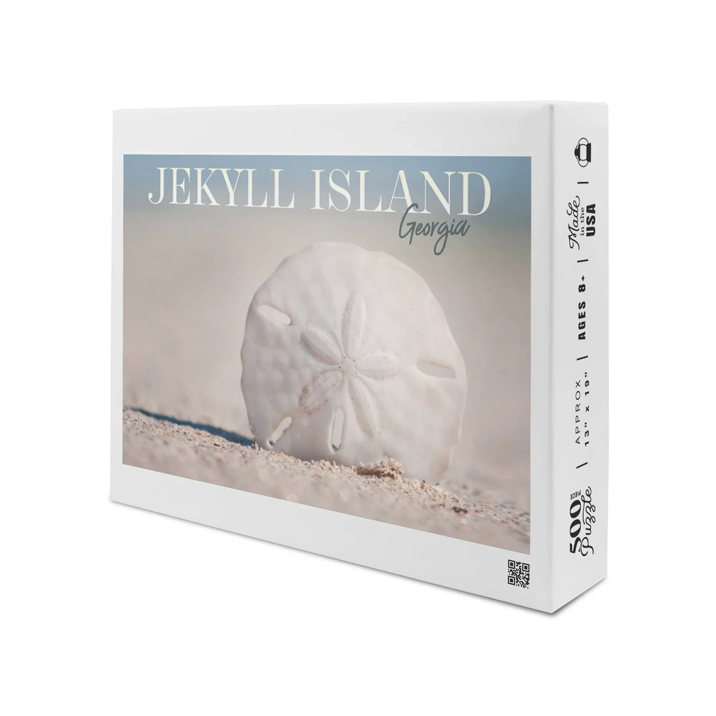 Jekyll Island, Georgia, Sand Dollar on Beach (19x27 inches, Premium 500 Piece Jigsaw Puzzle for Adults and Family, Made in )