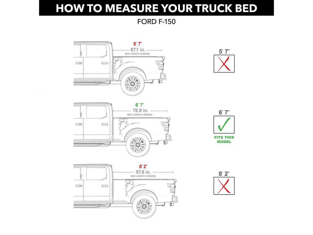 by RealTruck BAKFlip  Hard Folding Truck Bed Tonneau Cover | 448327 | Compatible with 2015 - 2020 Ford -150 6' 7" Bed (78.9")