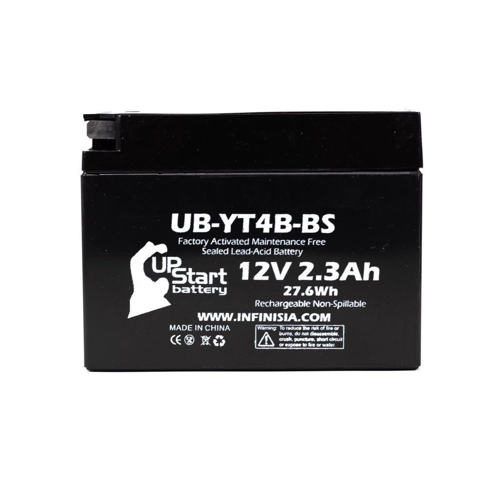 5-Pack UpStart Battery Replacement for 2001 Yamaha  400CC Factory Activated, Maintenance Free, Motorcycle Battery - 12V, 2.3Ah, --