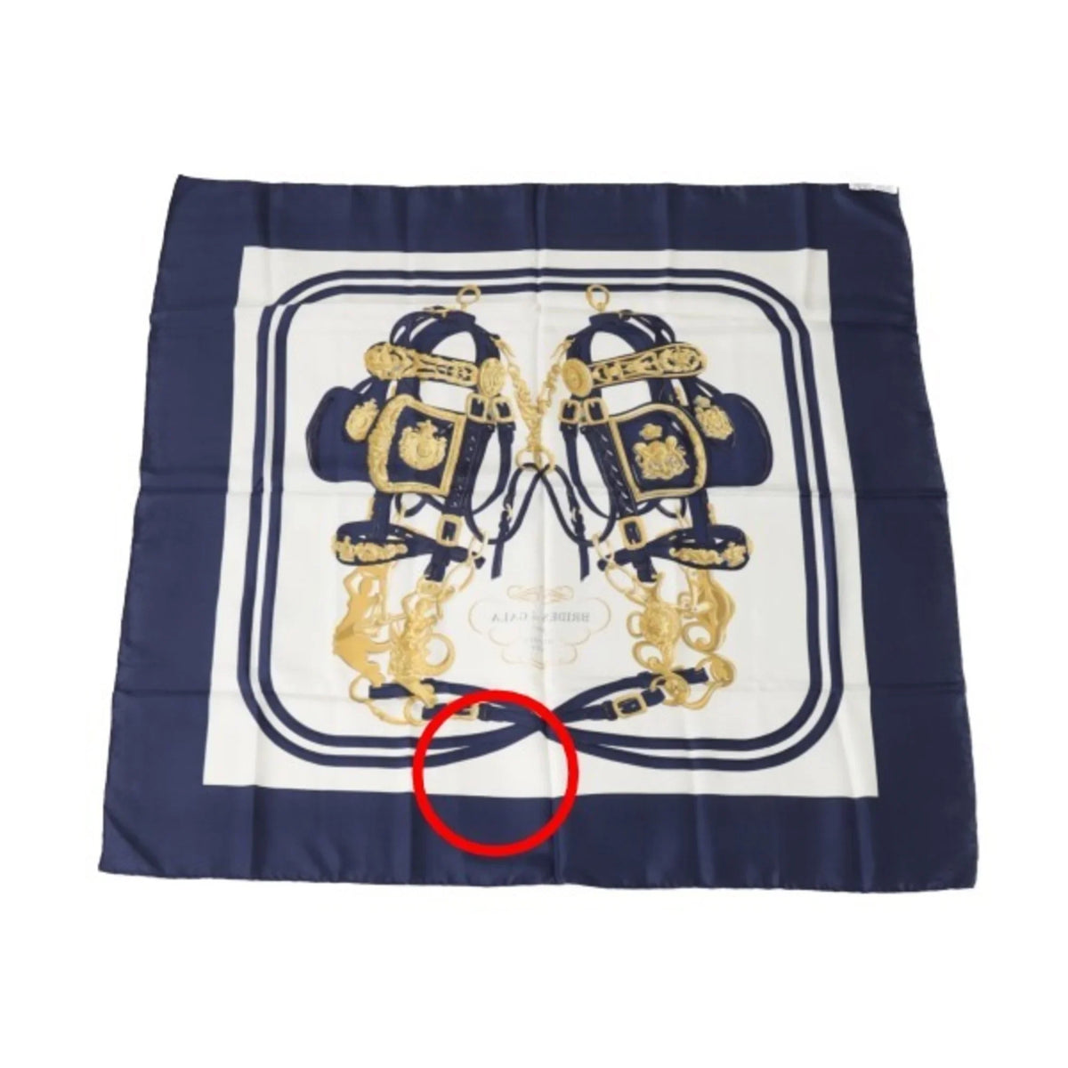 Pre-Owned   de  Carre90 Hermes Blue Scarf (Good)
