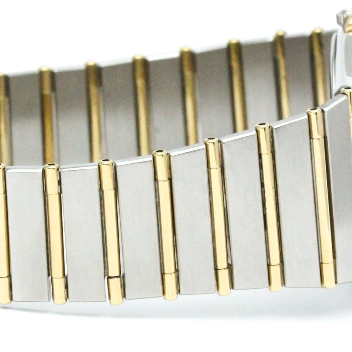Pre-Owned Polished  Constellation Day Date 18K Gold Steel Watch 396.1070  (Good)