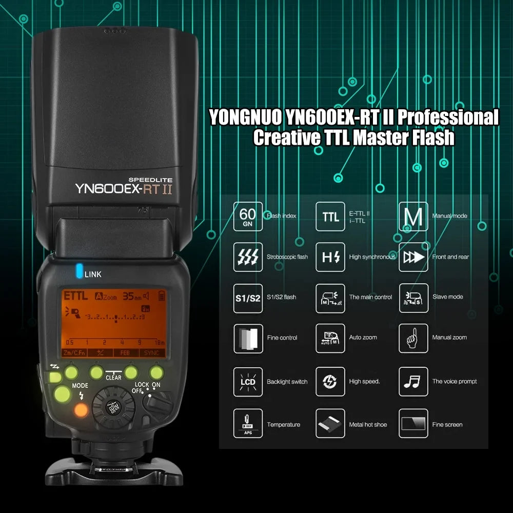 '-  Professional Creative  Master Flash Speedlite 2.4G Wireless 1/8000s   Support Auto/ Manual Zooming for Canon Camera as 600EX-