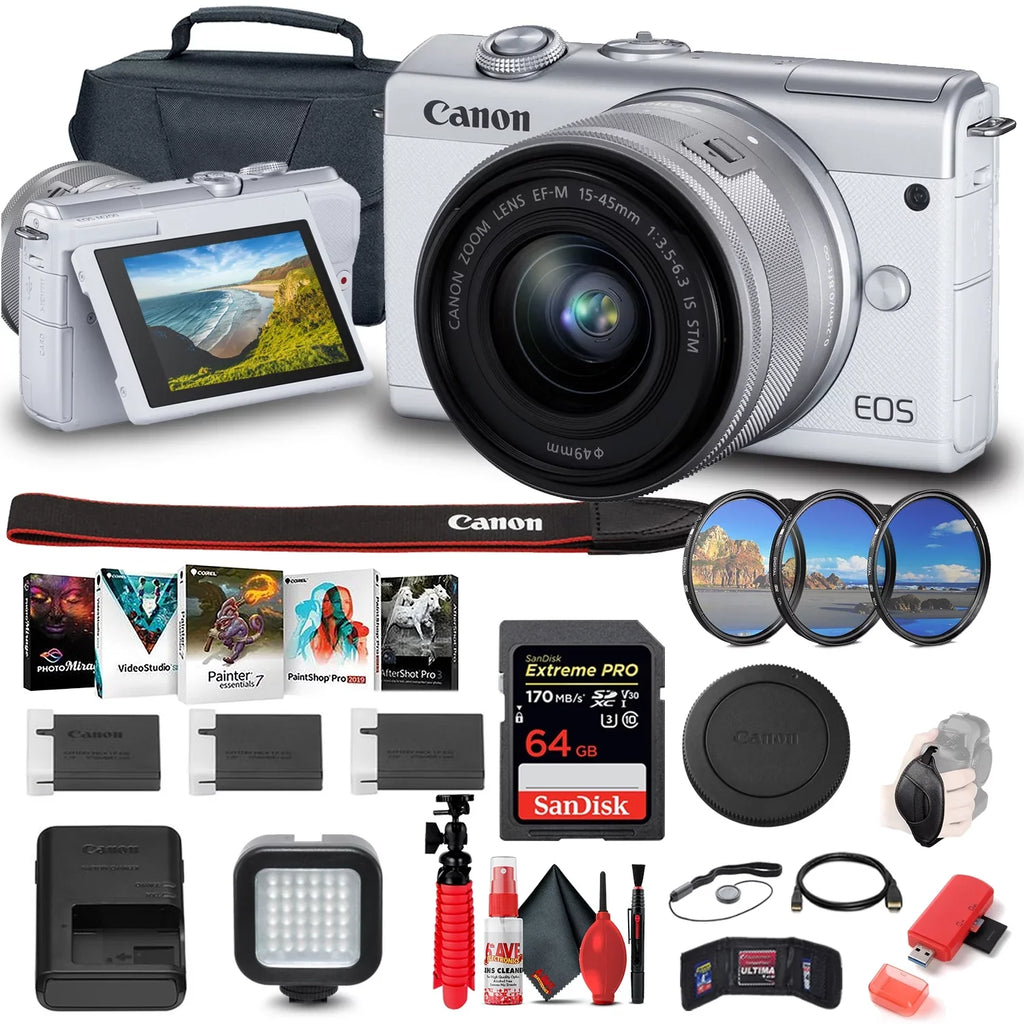 Canon   Mirrorless Digital Camera with 15-45mm Lens (3700C009) + More