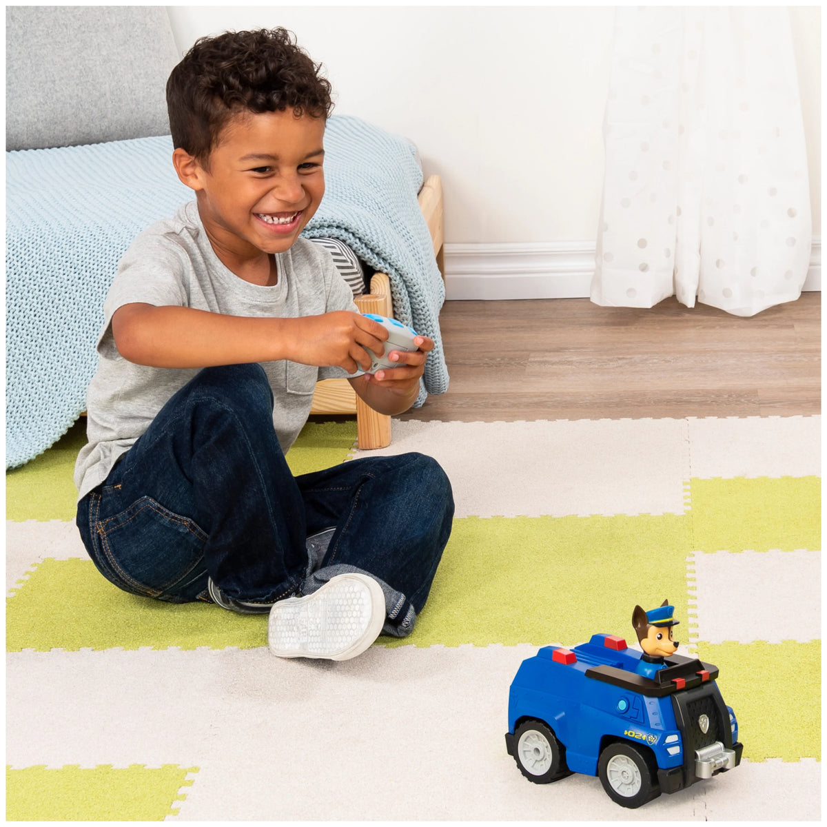 Patrol, Chase Remote Control Police Cruiser with 2-Way Steering, for Kids Aged 3 and Up