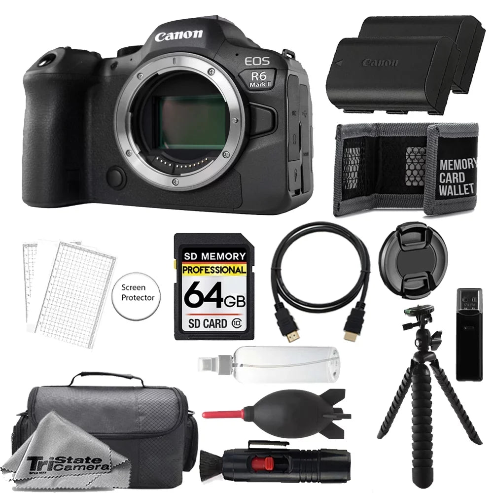 Canon   Mark  Mirrorless Camera (Body) 5666C002 + 64GB + Extra Battery- Accessory Kit