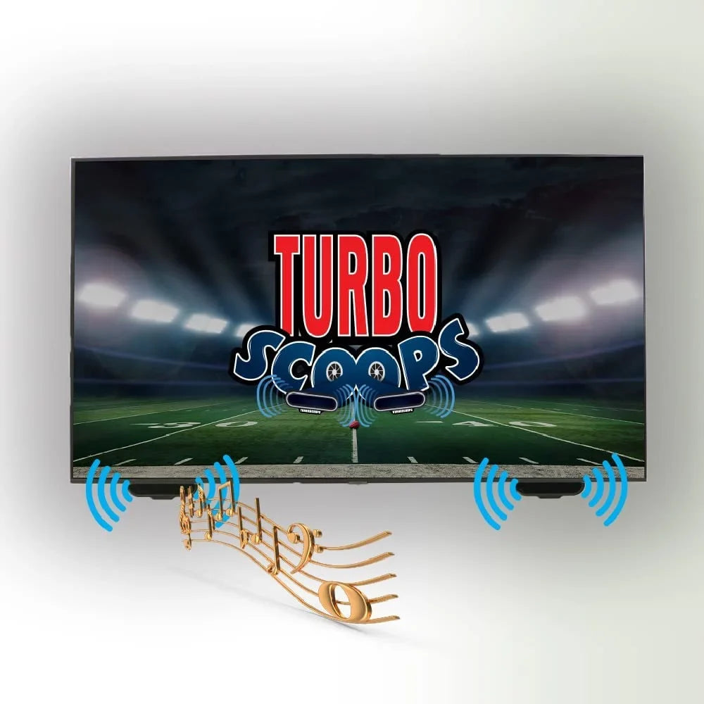 TurboScoops  Sound Bar Alternative Redirects Sound Directly Toward You and Not The Floor for Crisp Audio. Great