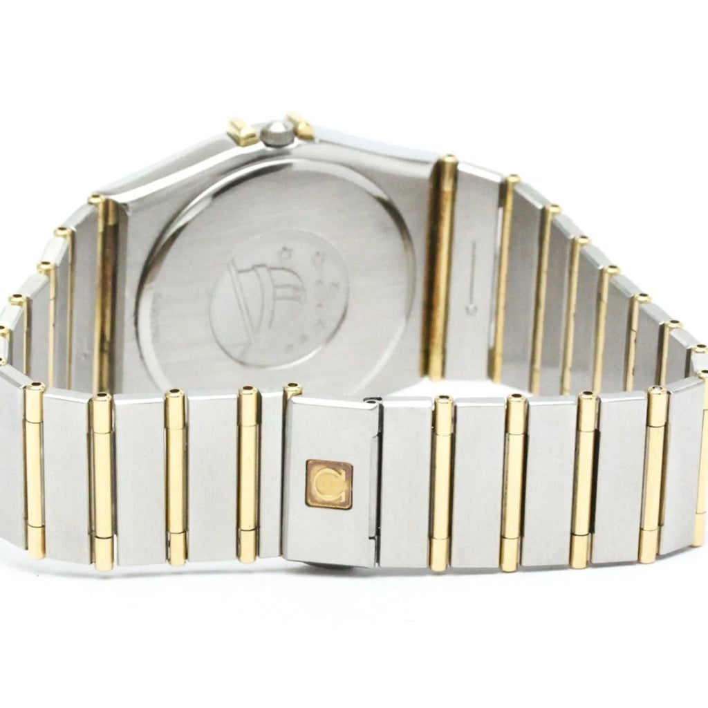 Pre-Owned Polished  Constellation Day Date 18K Gold Steel Watch 396.1070  (Good)