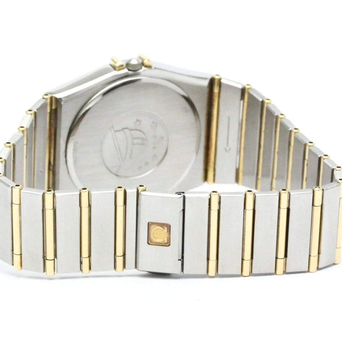 Pre-Owned Polished  Constellation Day Date 18K Gold Steel Watch 396.1070  (Good)