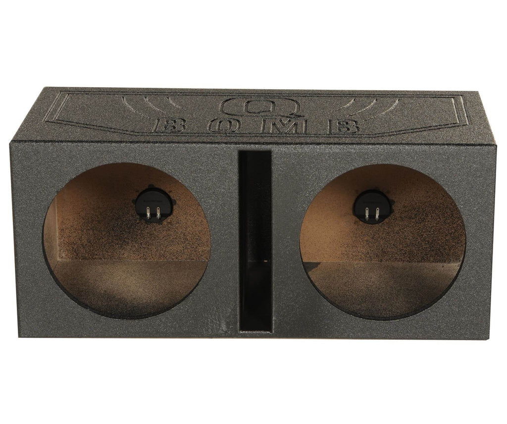 QPower  Dual 15" Vented Port Subwoofer Sub Box w/ Bedliner Spray