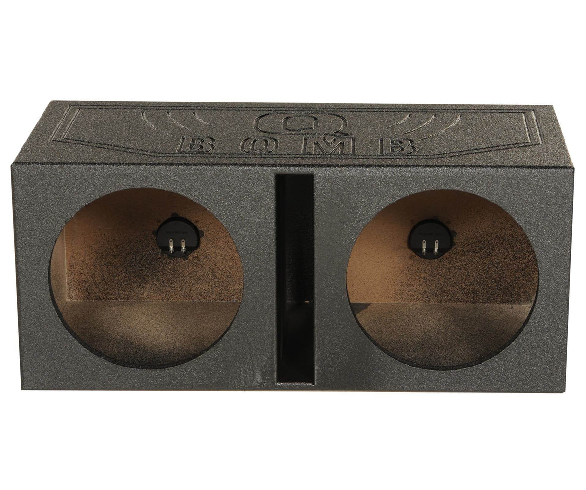 QPower  Dual 15" Vented Port Subwoofer Sub Box w/ Bedliner Spray