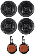 (2) Polk Audio  5.25" 600w Car Audio Marine//Motorcycle/Boat Speakers Bundle with (2) Rockville  10 Watt