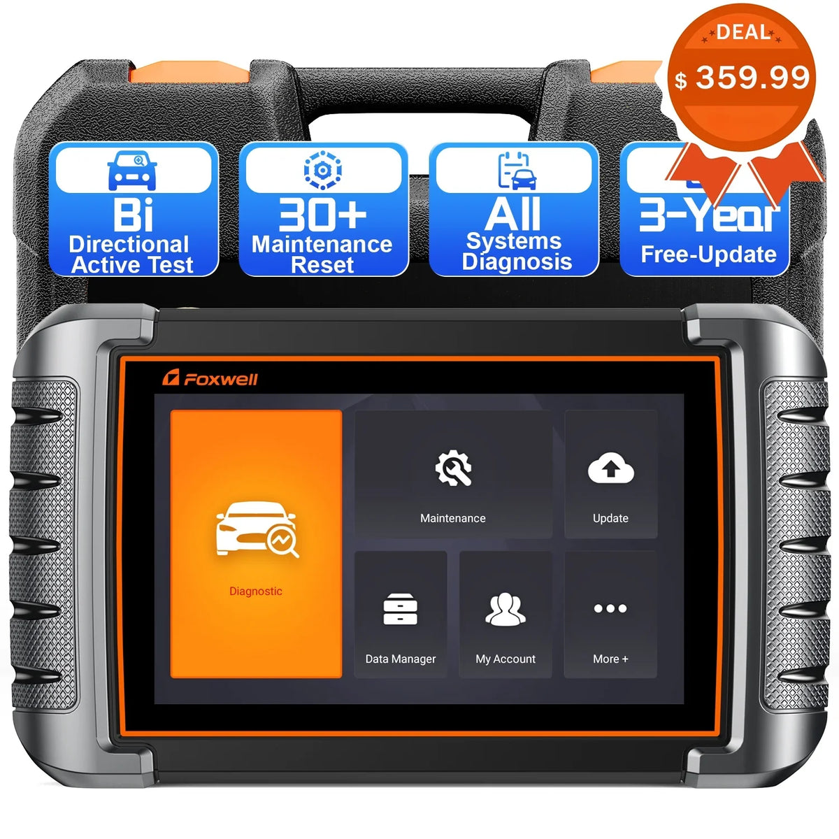 Foxwell   Scanner Automotive Bi-Directional Scan Tool Active Test All System 30+ Reset Code Reader