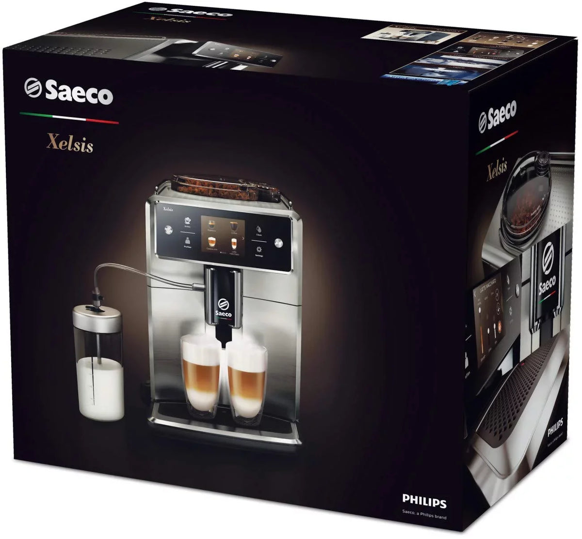 Saeco Xelsis /04 Super Automatic Espresso Machine, Titanium Metal Front