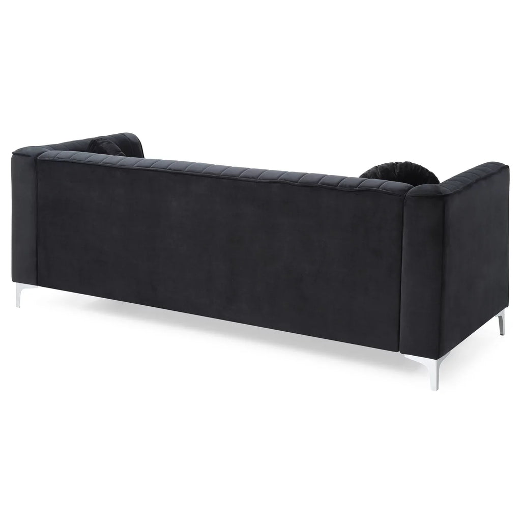 Homestock Southwestern Style - Sofa ( 2 Boxes ) , Black