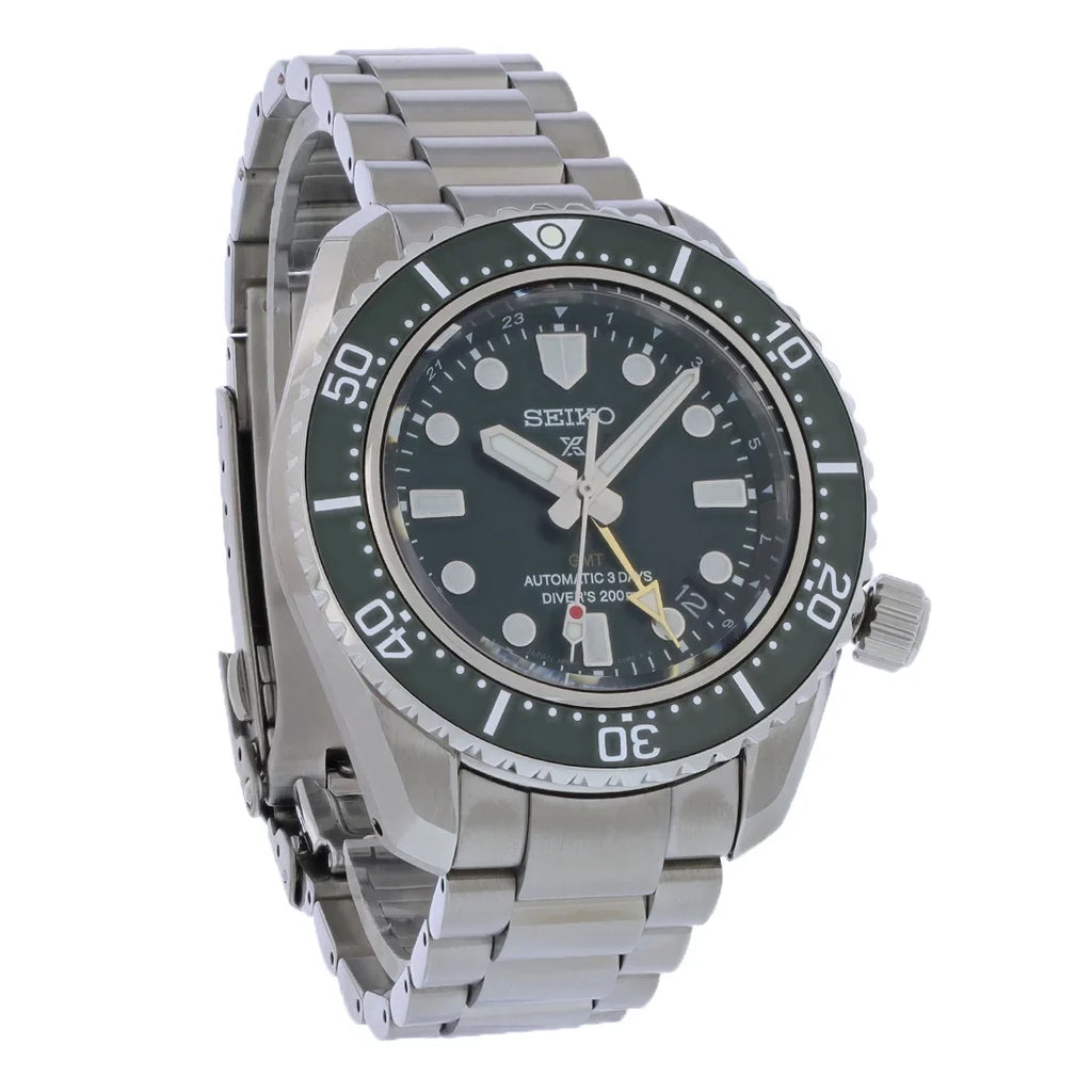 Pre-Owned Seiko Prospex  Mens Stainless Green Dial Automatic Watch