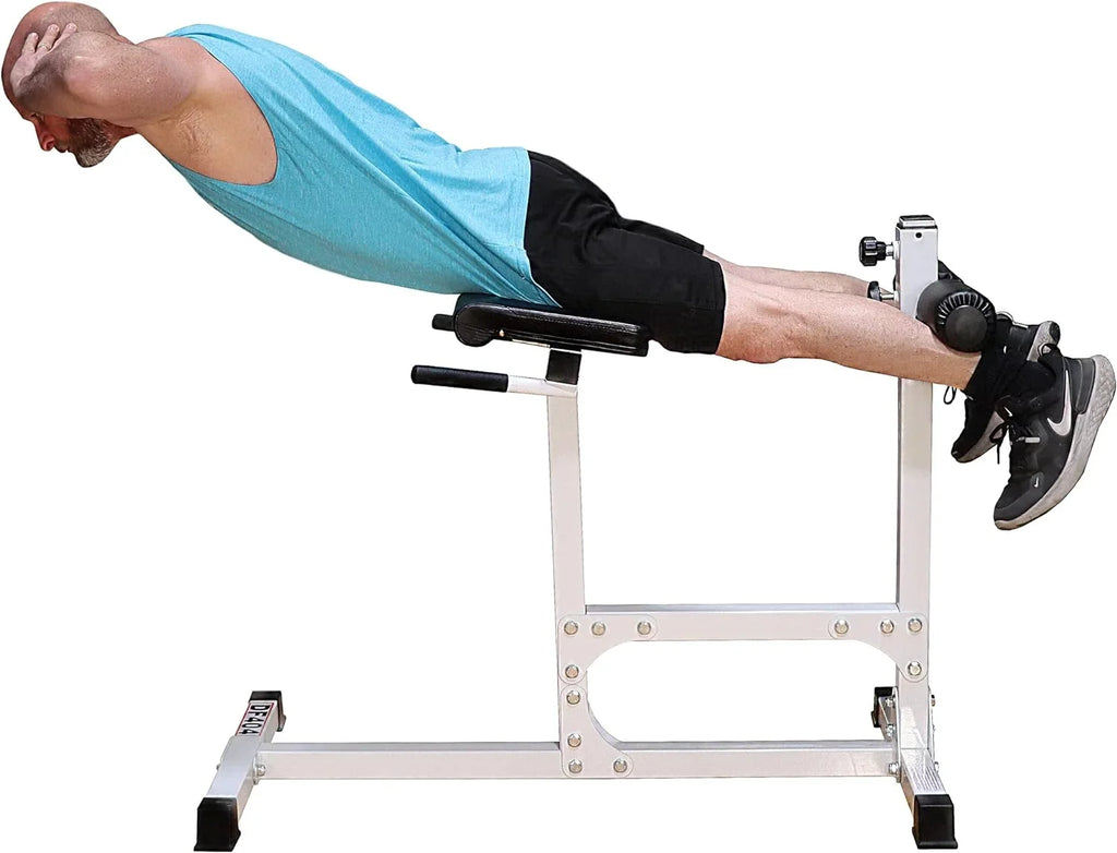 Hyperextension Bench Chair – 400  Capacity – Fully Adjustable Hyper Extension Back Exercise Fitness Station For Strength Training By