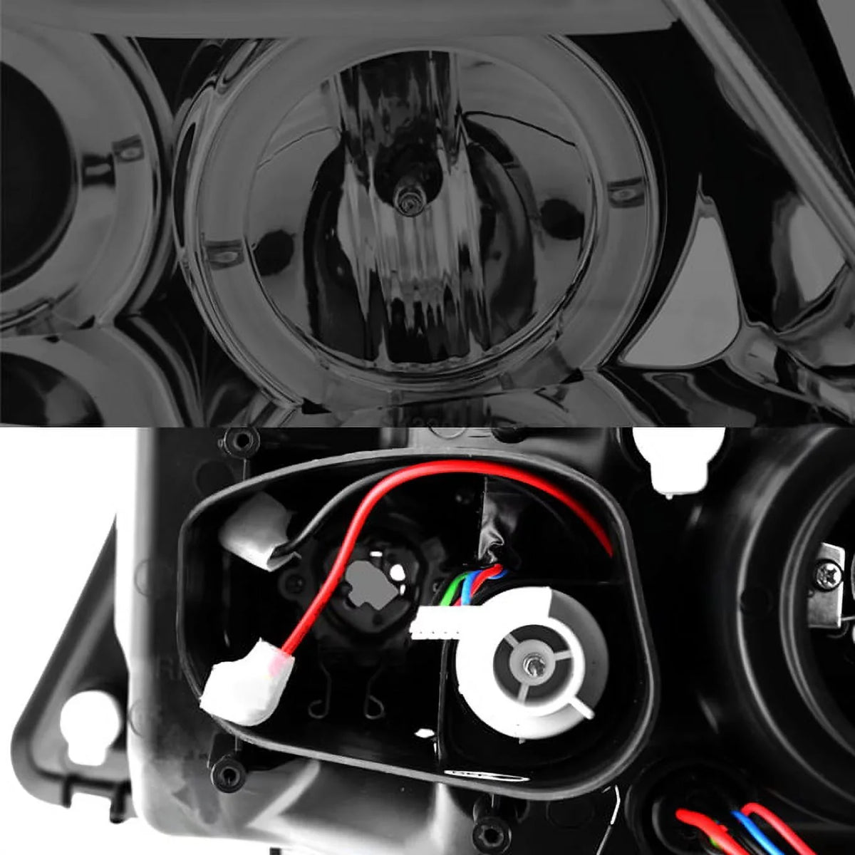 [Eye Lid] Fits 06-08   3-Series Sedan Smoked Halo  Projector Headlights Fits select: 2007-2008  328, 2006  325