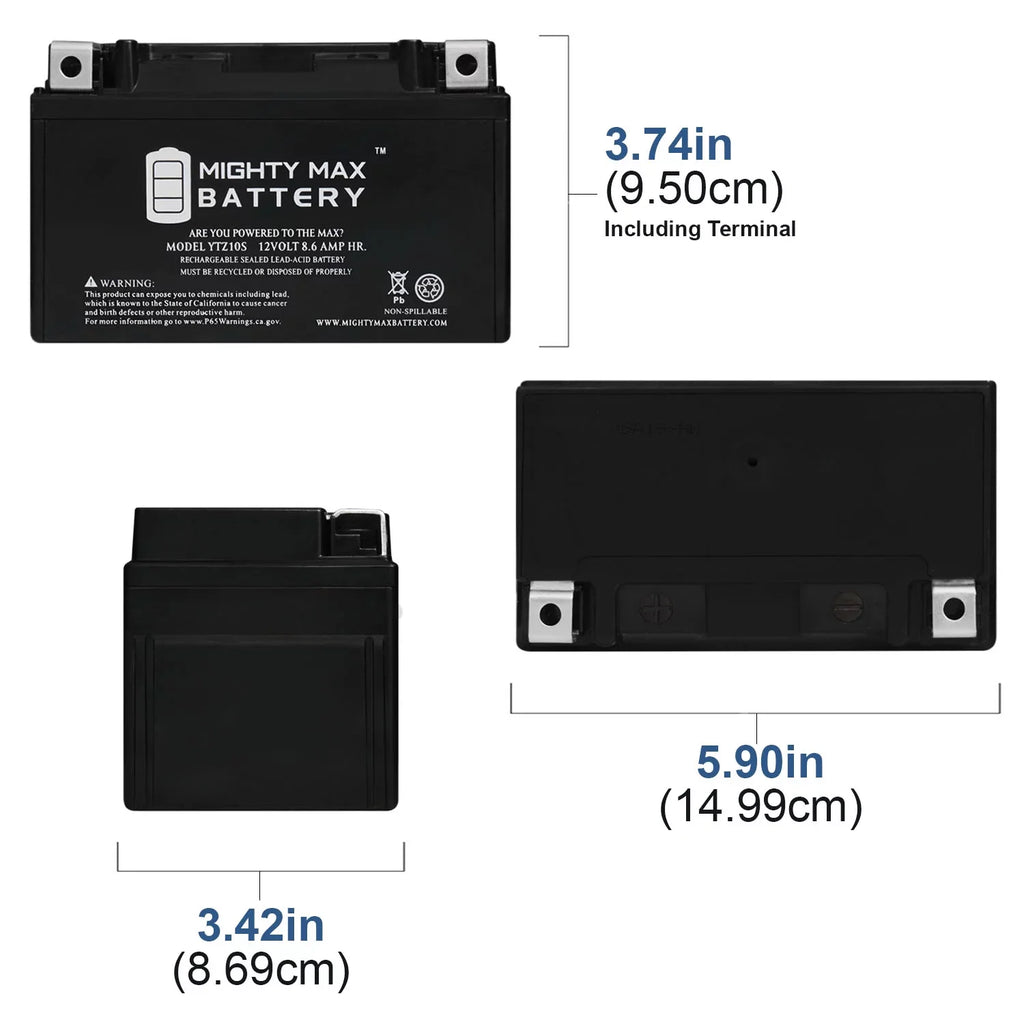 12V 8.6AH Replacement Battery fit with Suzuki 1000 - 00-17 - 3 Pack