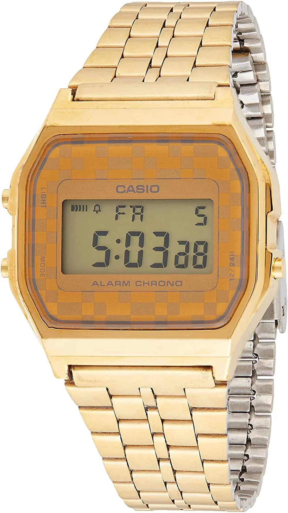 Casio Men's Vintage Digital Quartz Gold Tone Stainless Steel Watch -9A
