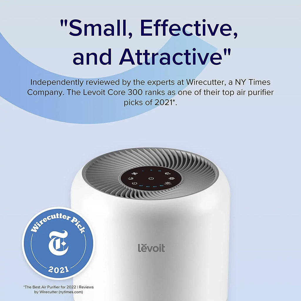 Levoit Air Purifier for Allergies and Asthma, Large Rooms Up to 547 sq. ft., Core 300-, White