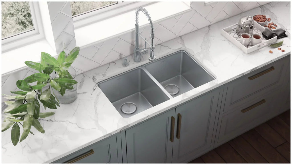 Ruvati   31 in. Undermount 50-50 Double Bowl 16 Gauge Stainless Steel Kitchen Sink
