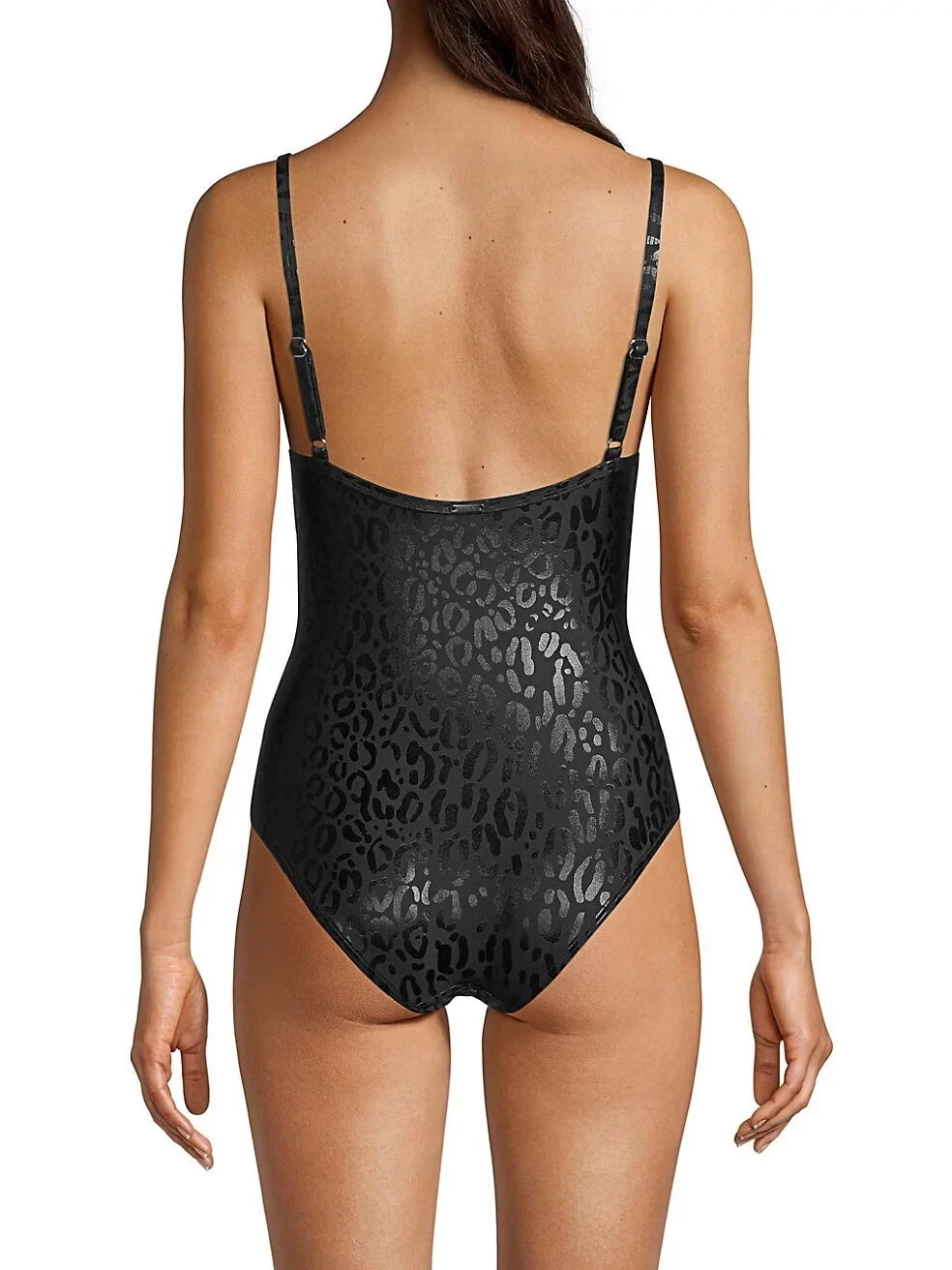 Leopard-Print One-Piece Swimsuit,  Small