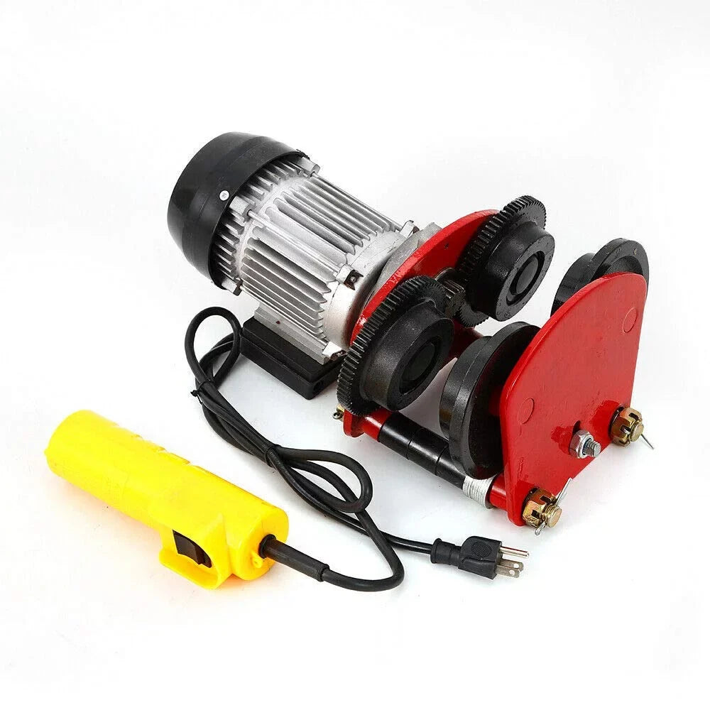 Miumaeov 2200lb Electric Overhead Motor Winch Hoist Lift Garage Crane w/ Remote 1400r/Min