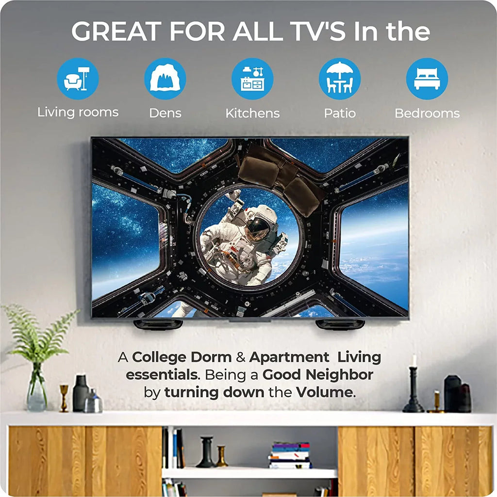 TurboScoops  Sound Bar Alternative Redirects Sound Directly Toward You and Not The Floor for Crisp Audio. Great