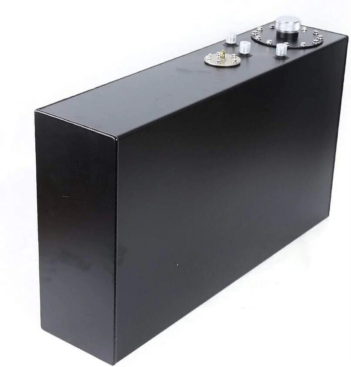 17 Gallon Automotive Replacement Fuel Tank, Universal 64L Aluminum Boat Gas Tank Fit for Street Rods/Street/Boats Full Aluminum Fuel Tank with Level Gauge Sender marine fuel tank Black