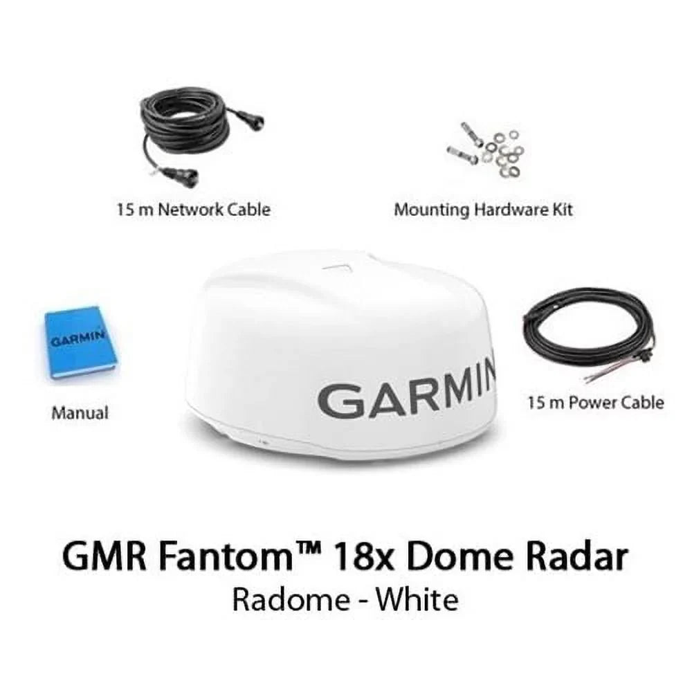 Garmin  Fantom 18x Radar White 50 Watt 18" Dome with 15m Cables