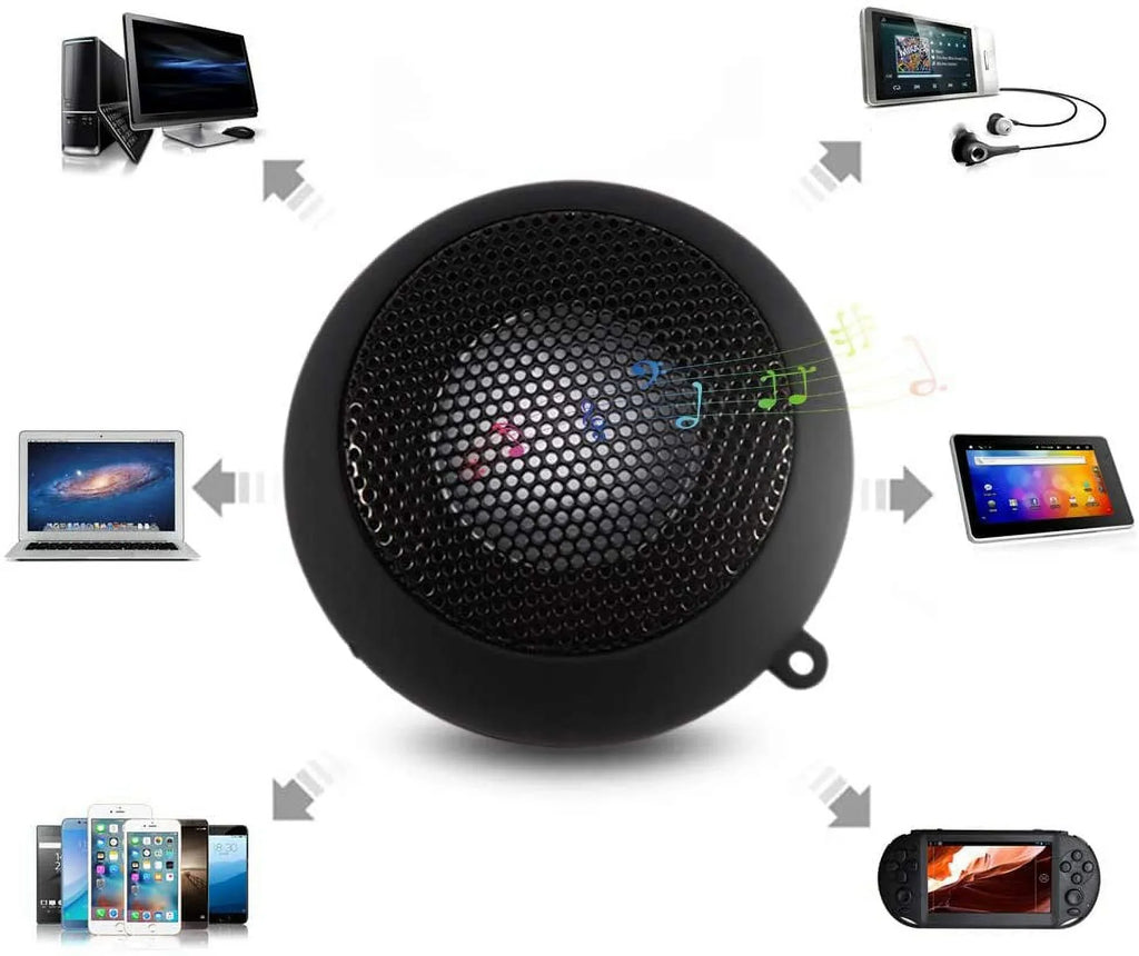 Portable Speaker, Mini  Speaker with 3.5mm Jack on Bottom for Mobilephone  Laptop (Black)