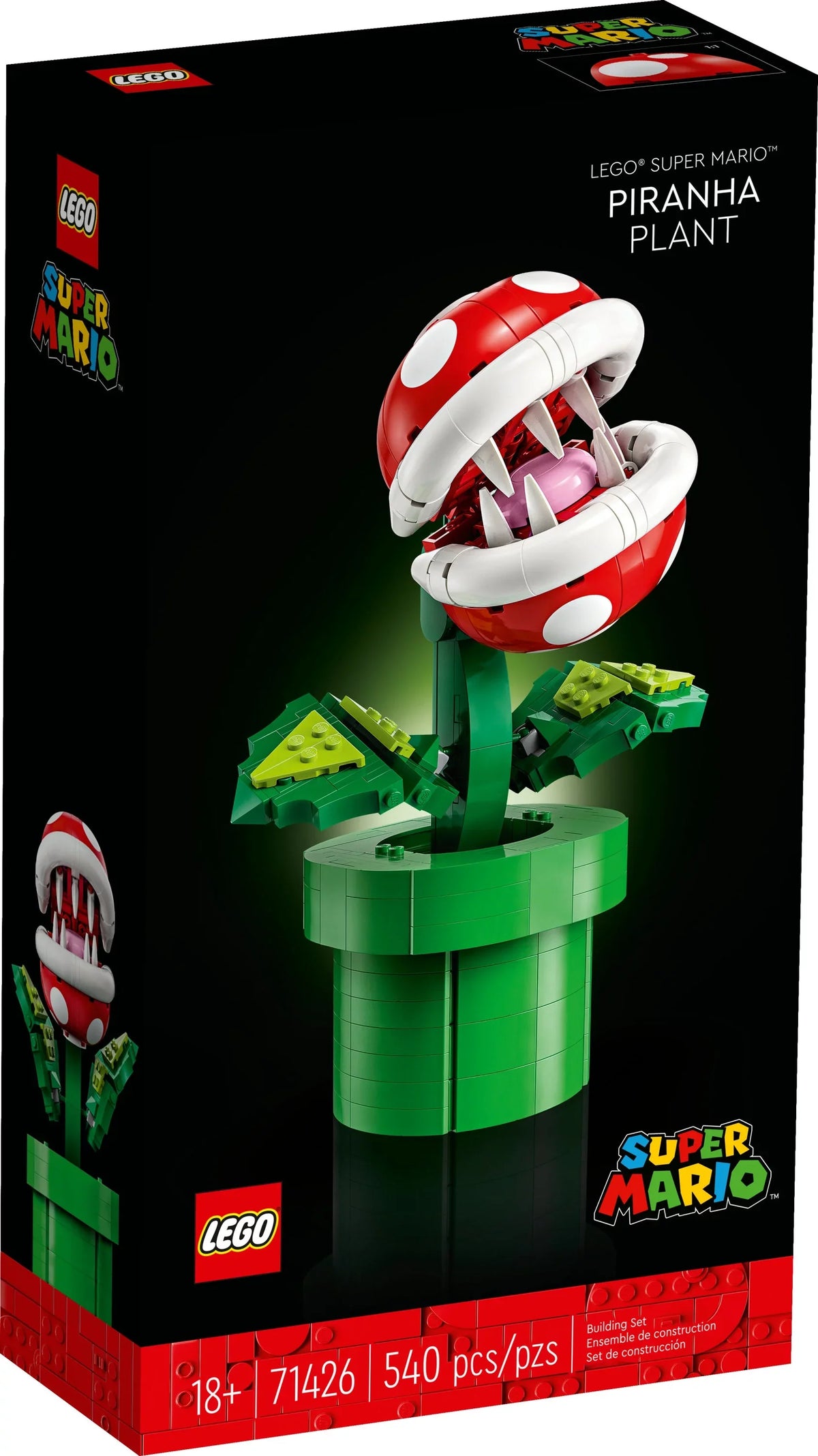 Super Mario Piranha Plant 71426, Build and Display Super Mario Brothers Toy for Adults and Teens, Authentically Detailed Posable Figure, Holiday or Birthday Gift for Gamers and Super Mario Fans