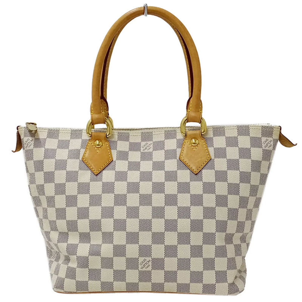 Authenticated Used Louis Vuitton   Bag Damier Azul Ladies Tote Handbag Saleya   White Gray